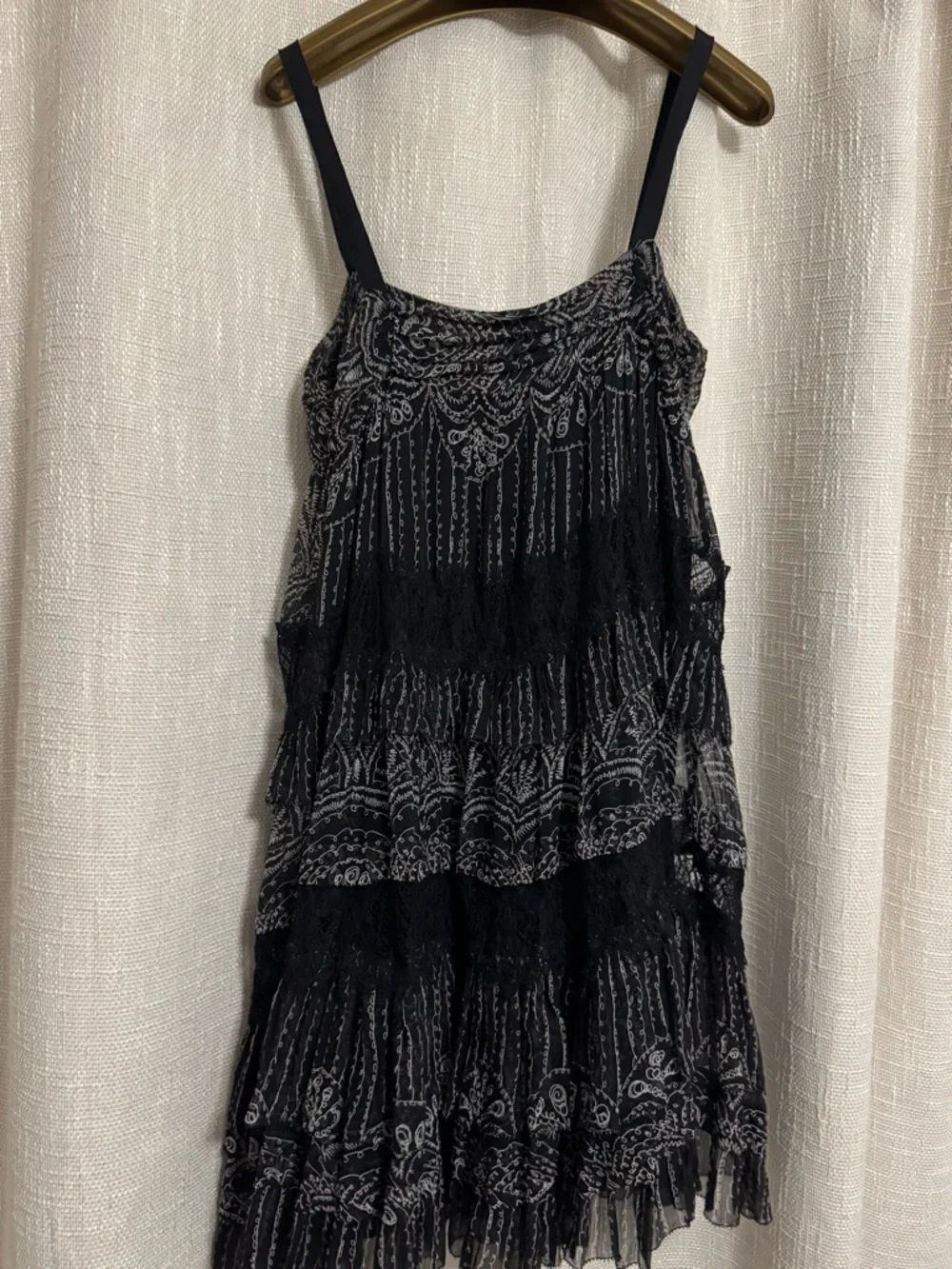 Diane von Furstenberg Black Printed Silk Taleen Mini Dress - Picture 2 of 4